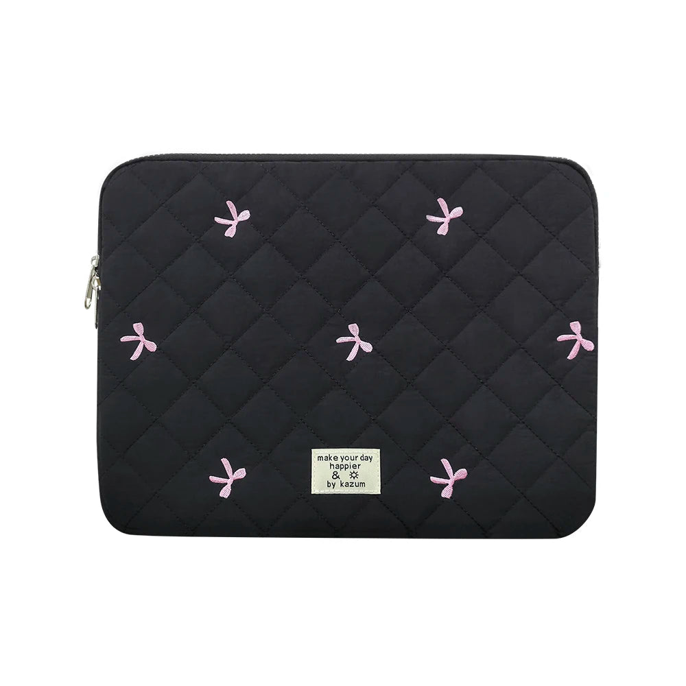 Housse d'ordinateur nœud papillon noire