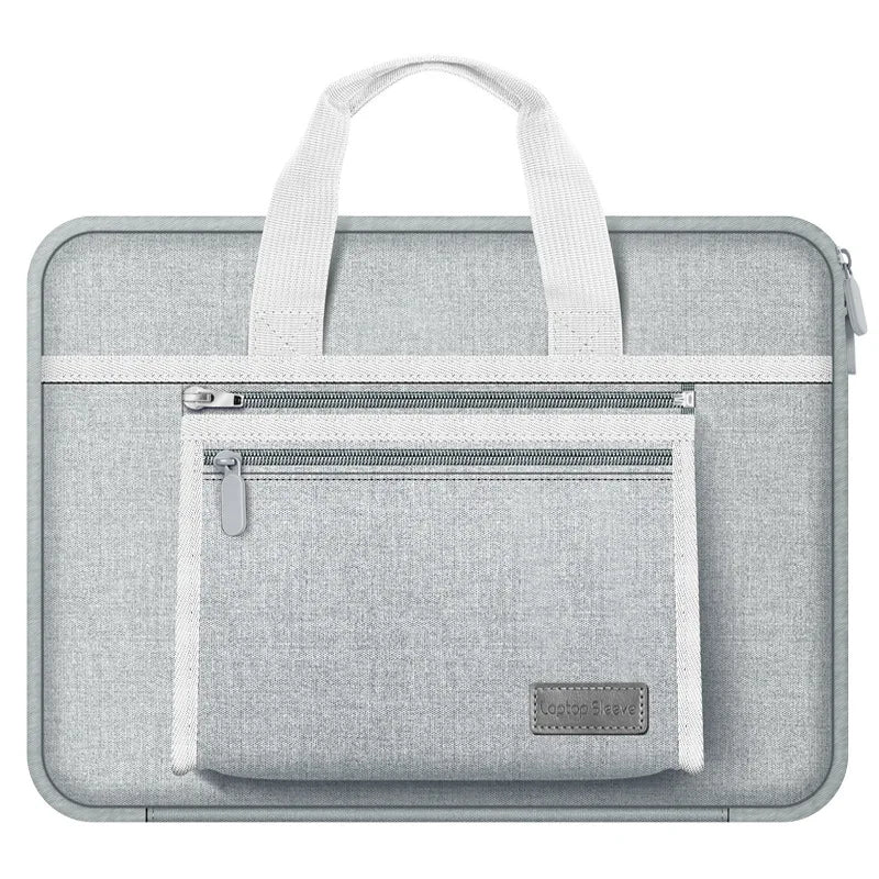 Housse ordinateur portable blanche et grise