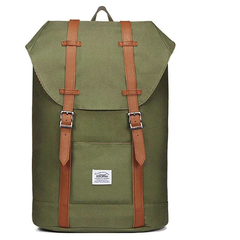 Sac à dos ordinateur femme vintage vert kaki