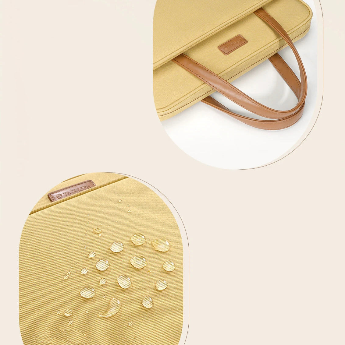 Sacoche jaune pour ordinateur pour femme imperméable