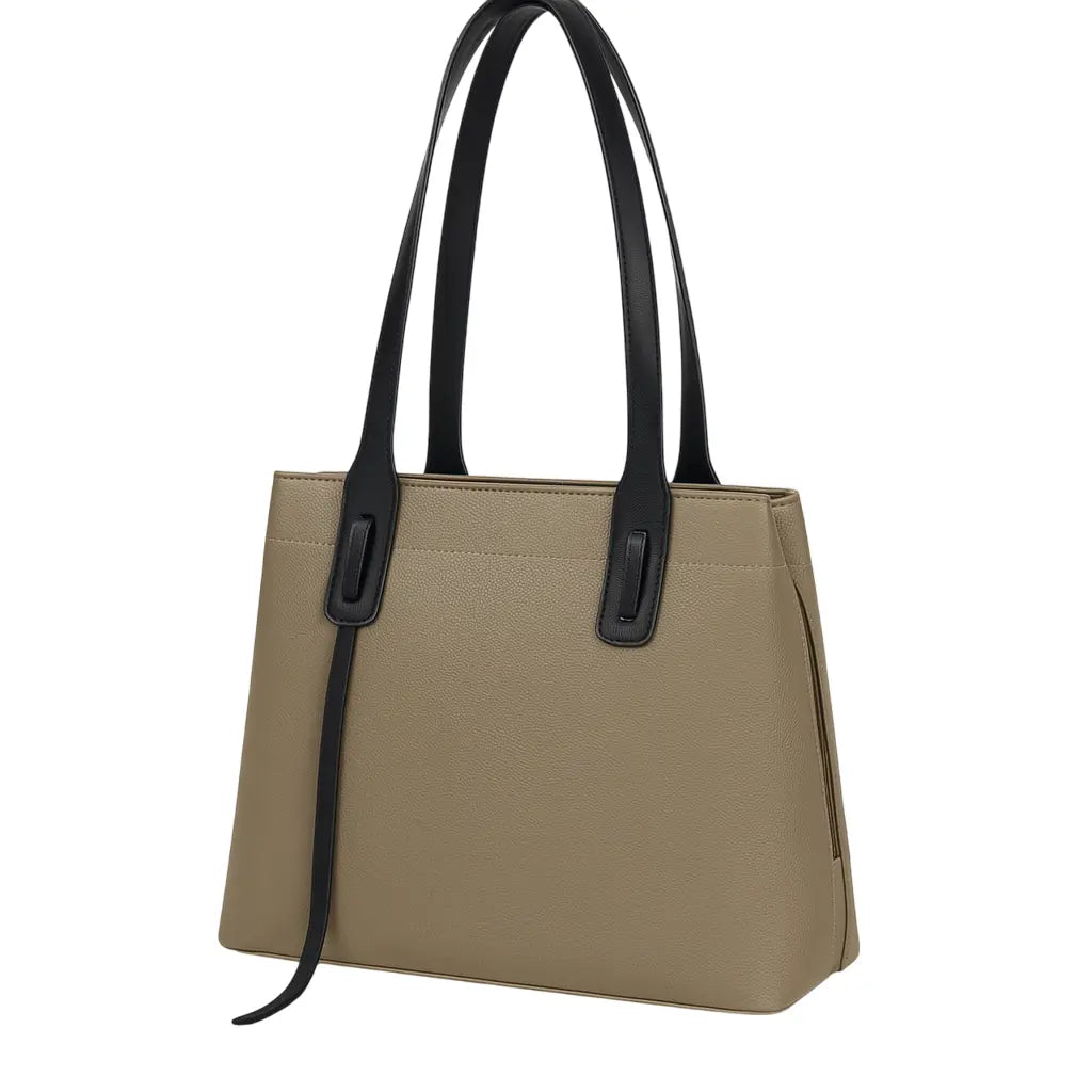 Sac ordinateur noir et beige