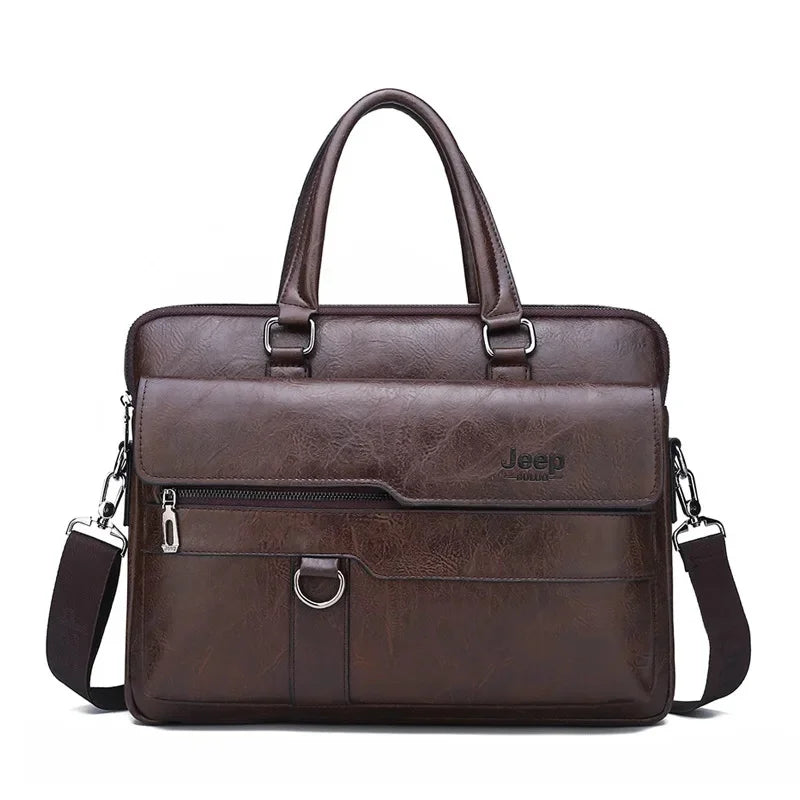 Sacoche en cuir brun