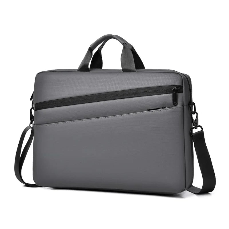 Sacoche ordinateur portable homme totalement grise