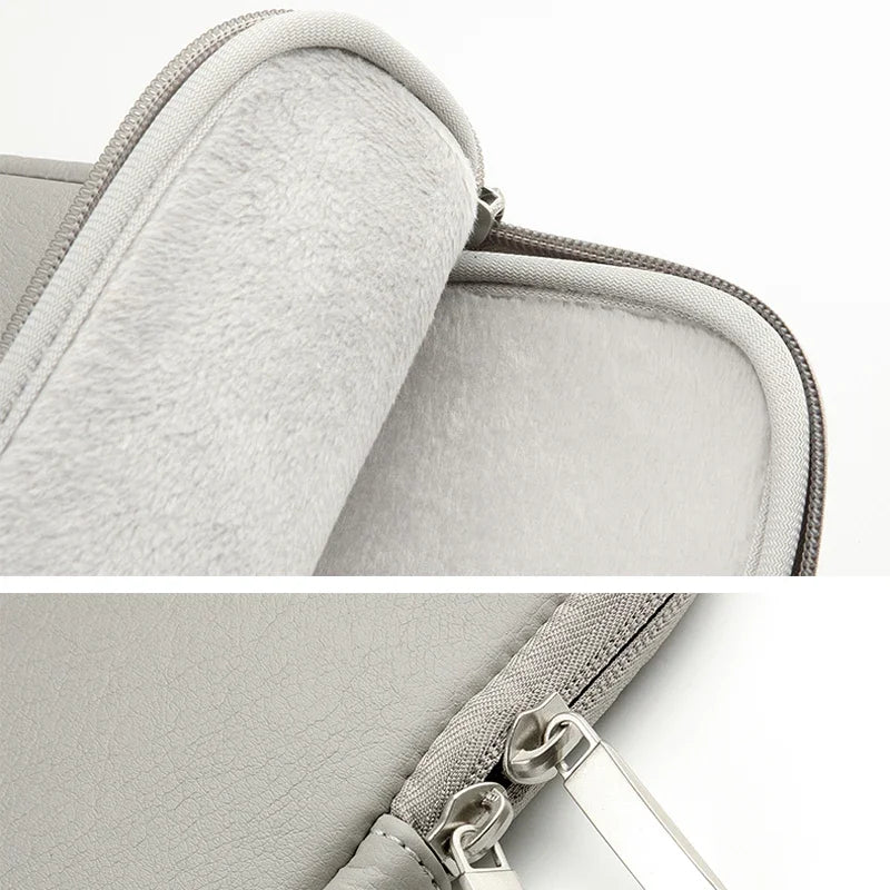 Housse ordinateur gris avec zippe