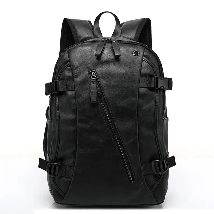 Sac à dos en cuir couleur noir
