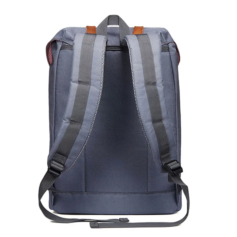 Sac à dos ordinateur femme vintage couleur gris de dos 