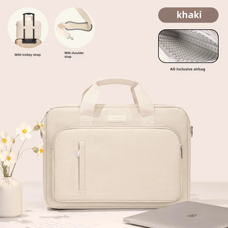 Sac pour ordinateur de femme beige