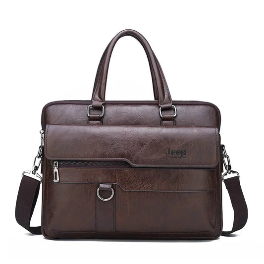 Sacoche en cuir brun